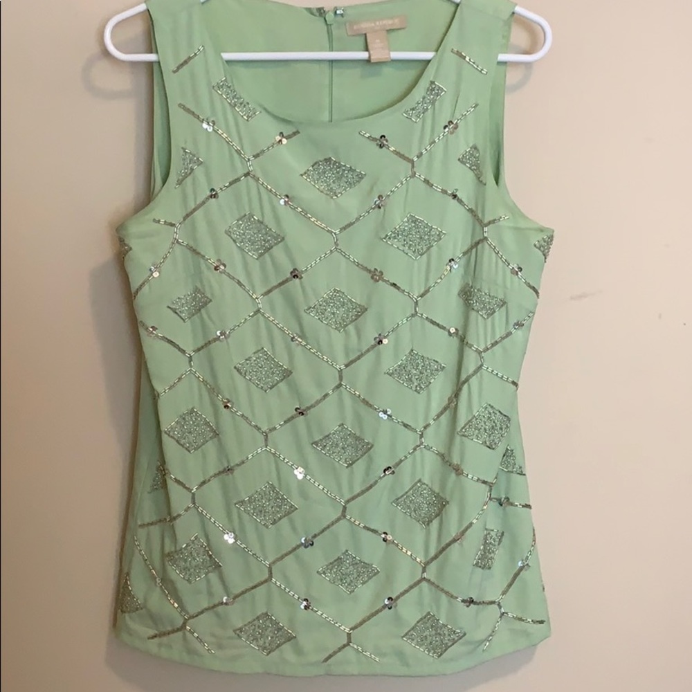 Seafoam polyester sleeveless top
